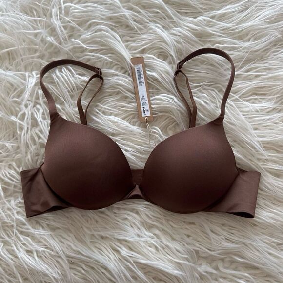 Skims Ultimate Push up Plunge Bra Jasper Size 32A - Picture 2 of 7